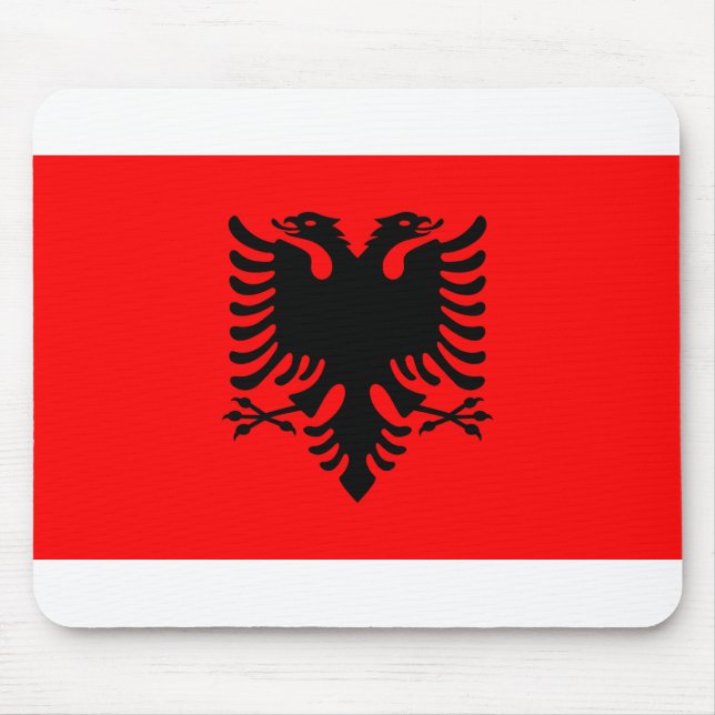 Flagge Albaniens Mousepad (Vorne)