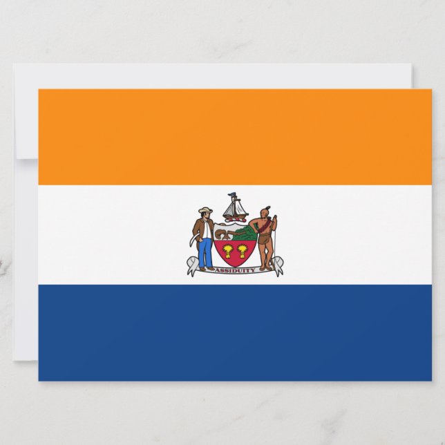 Flagge Albaniens (New York) Karte (Vorderseite)