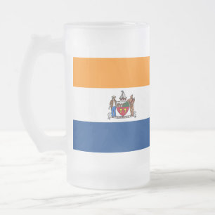 Flagge Albaniens, New York Mattglas Bierglas