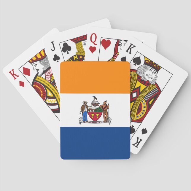 Flagge Albaniens, New York Spielkarten (Rückseite)