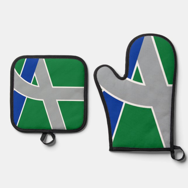 Flagge Albaniens, Oregon Ofenhandschuh & Topflappen-Set (Vorderseite)