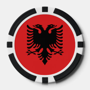 Flagge Albaniens Pokerchips