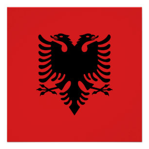 Flagge Albaniens Poster
