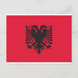 Flagge Albaniens Postkarte