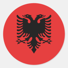 Flagge Albaniens Runder Aufkleber