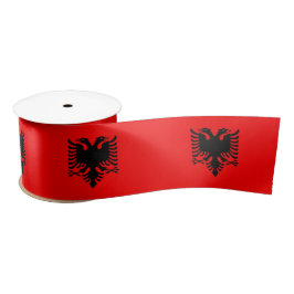 Flagge Albaniens Satinband