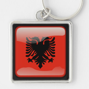 Flagge Albaniens Schlüsselanhänger