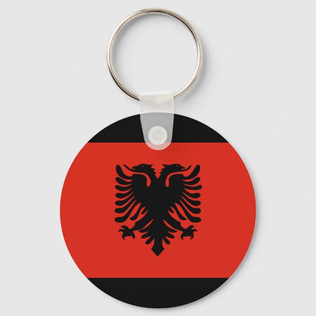 Flagge Albaniens Schlüsselanhänger (Vorderseite)