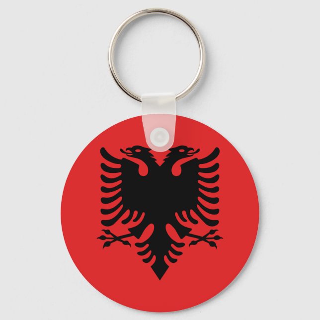 Flagge Albaniens Schlüsselanhänger (Vorderseite)