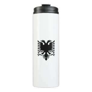 Flagge Albaniens Thermosbecher