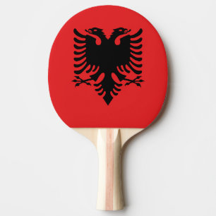 Flagge Albaniens Tischtennis Schläger