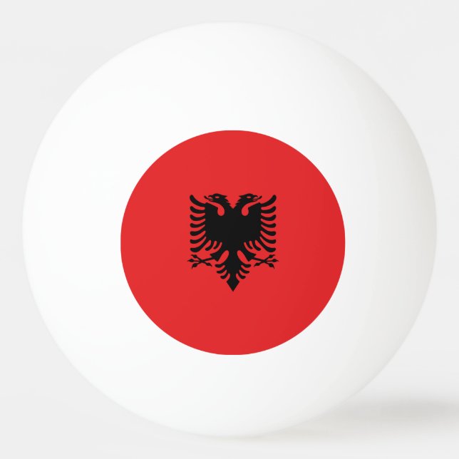 Flagge Albaniens Tischtennisball (Vorderseite)