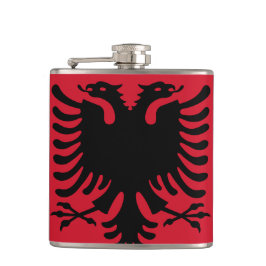 Flagge Albaniens Vinyl Wrapped Flask Flachmann