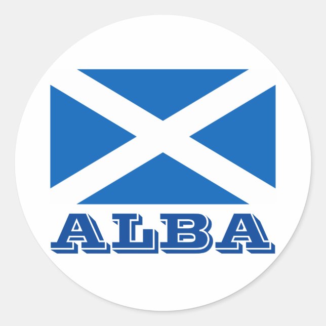 Flagge Albas Runder Aufkleber (Vorderseite)