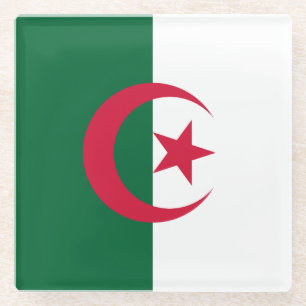 Flagge Algerien Glasuntersetzer