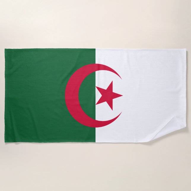 Flagge Algerien Strandtuch (Vorderseite)