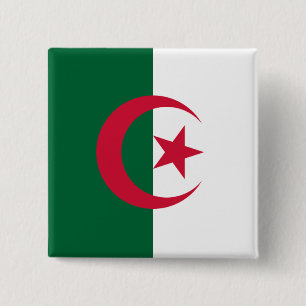 Flagge Algeriens Button