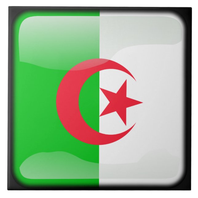 Flagge Algeriens Fliese (Vorderseite)