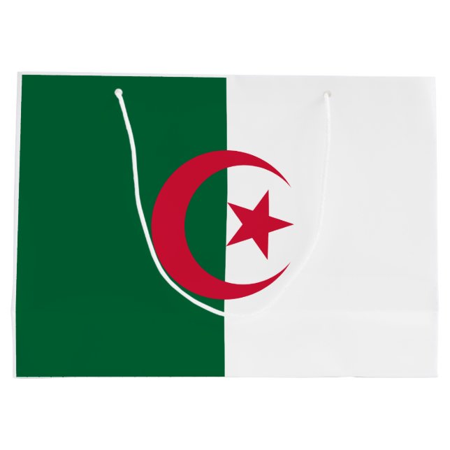 Flagge Algeriens Große Geschenktüte (Rückseite)
