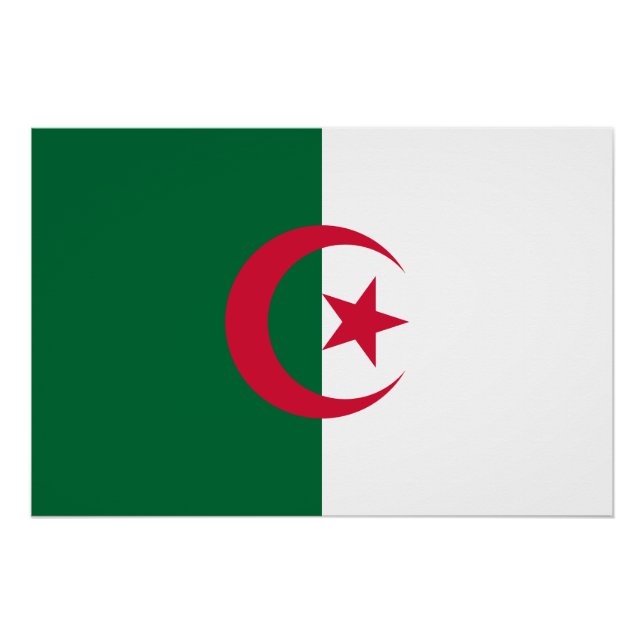 Flagge Algeriens Poster (Vorderseite)