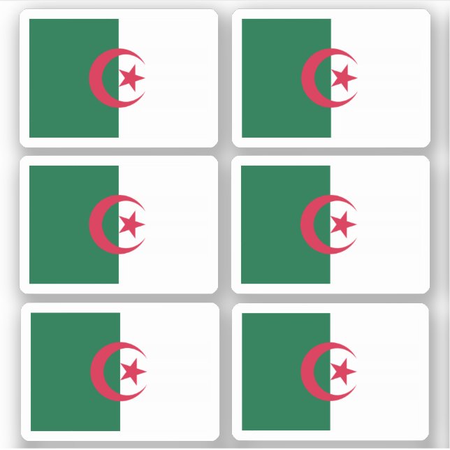 Flagge Algeriens - Sammelaufkleber Aufkleber (Vorderseite)
