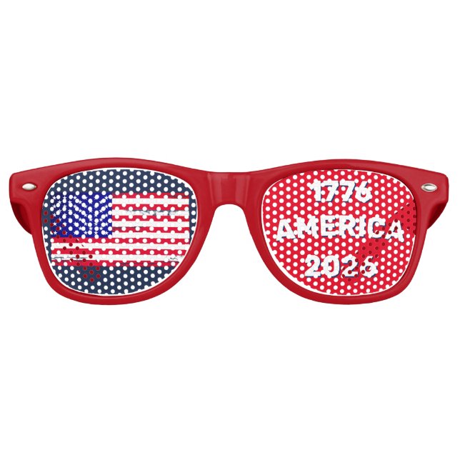 Flagge Amerika 1776 2026 Partybrille (Vorderseite)