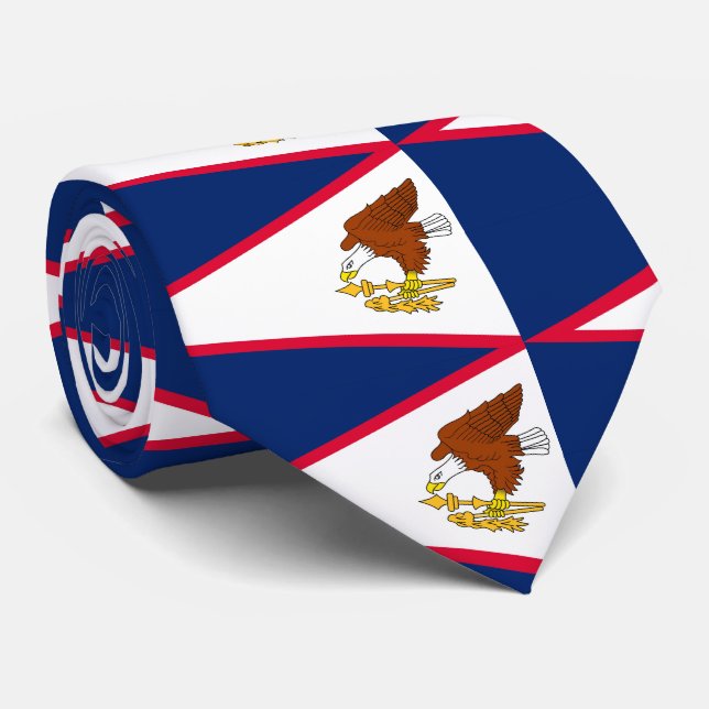 Flagge Amerikanisch-Samoas Krawatte (Gerollt)