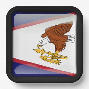 Flagge Amerikanisch-Samoas Pappteller
