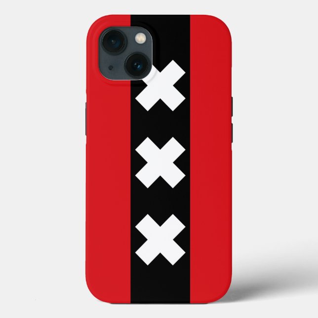Flagge Amsterdam, Niederlande Case-Mate iPhone Hülle (Rückseite)