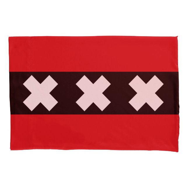 Flagge Amsterdam, Niederlande Kissenbezug (Vorderseite)