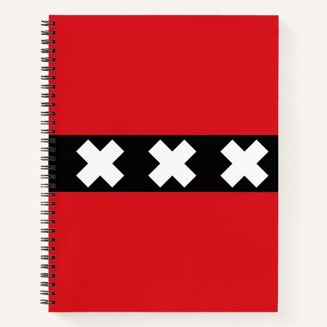 Flagge Amsterdam, Niederlande Notizbuch (Vorderseite)
