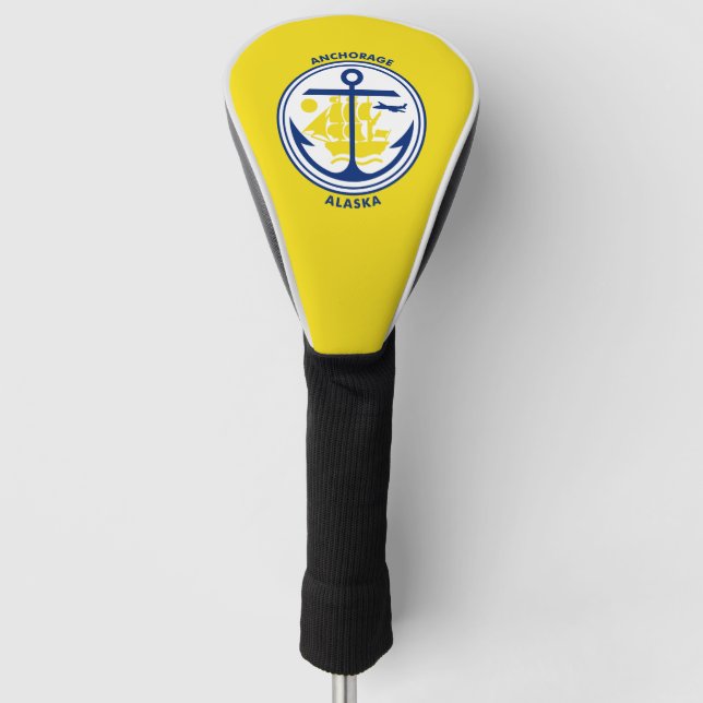 Flagge Anchorage, Alaska Golf Head Cover Golf Headcover (Vorderseite)