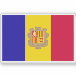 Flagge Andorras Aufkleber