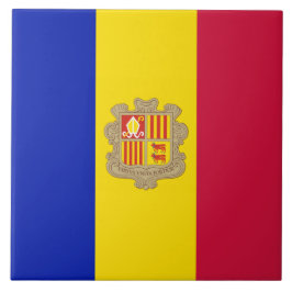 Flagge Andorras Fliese
