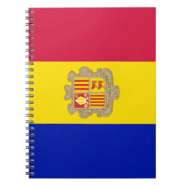 Flagge Andorras Notizblock
