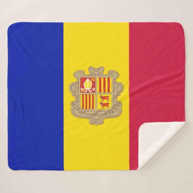 Flagge Andorras Sherpadecke (Vorderseite (Horizontal))