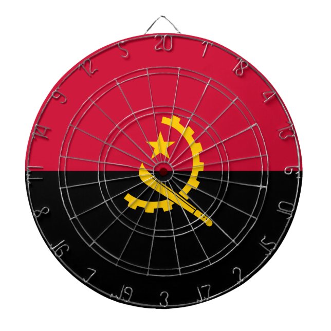 Flagge Angolas Dartscheibe (vorne)