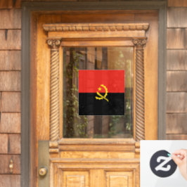 Flagge Angolas Fensteraufkleber