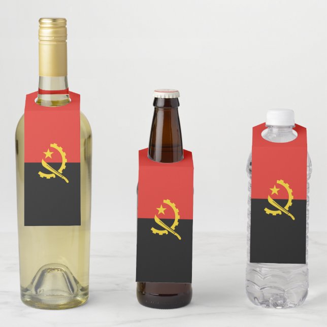 Flagge Angolas Flaschenanhänger (Beispiel)