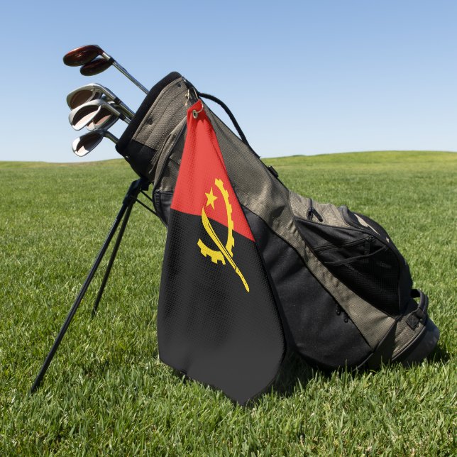 Flagge Angolas Golfhandtuch (Gras)
