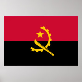 Flagge Angolas Poster