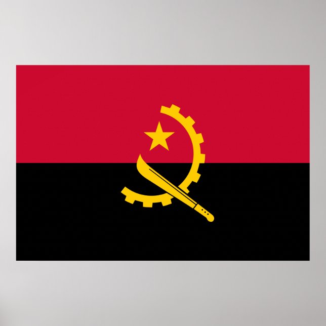 Flagge Angolas Poster (Vorne)