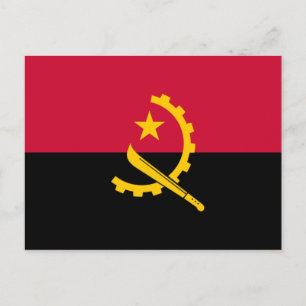 Flagge Angolas Postkarte