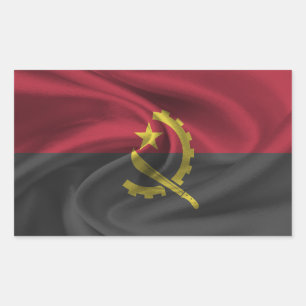 Flagge Angolas Rechteckiger Aufkleber
