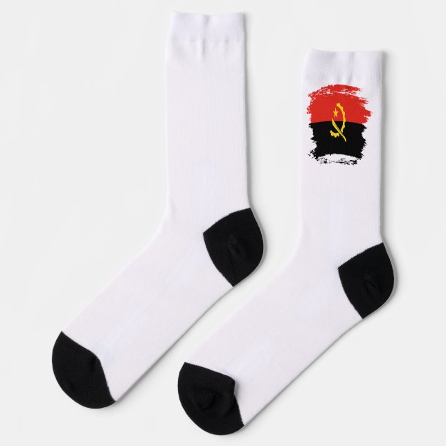 Flagge Angolas Socken (Linkes Detail)