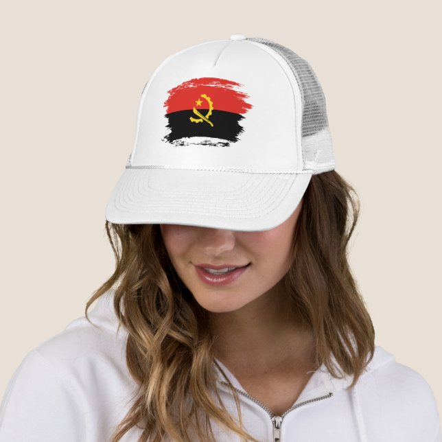 Flagge Angolas Truckerkappe (Beispiel)