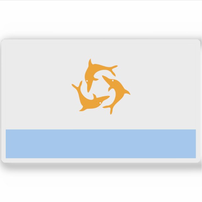 Flagge Anguillas (1967-1969) Aufkleber (Vorderseite)