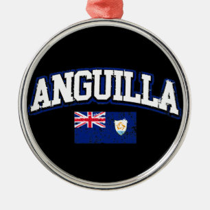 Flagge Anguillas Ornament Aus Metall