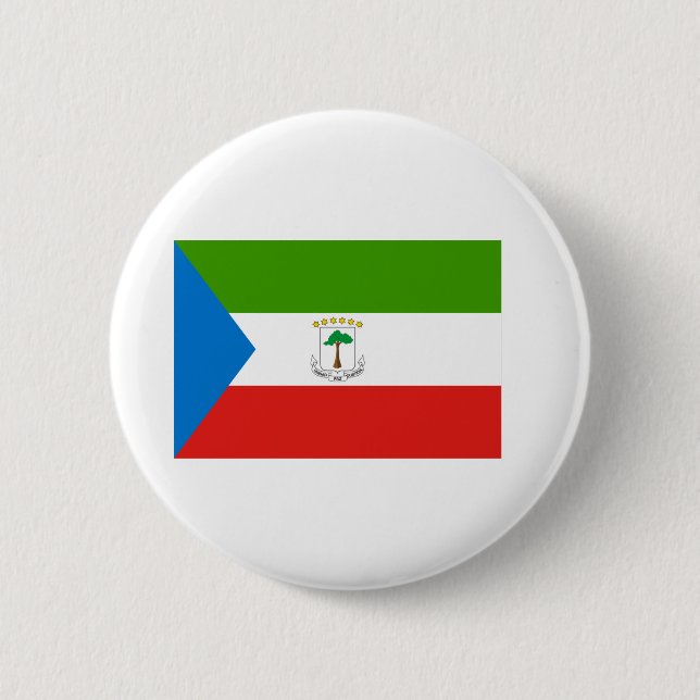 Flagge Äquatorialguineas Button (Vorderseite)