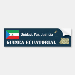 Flagge Äquatorialguineas + Karte Aufkleber Autoaufkleber